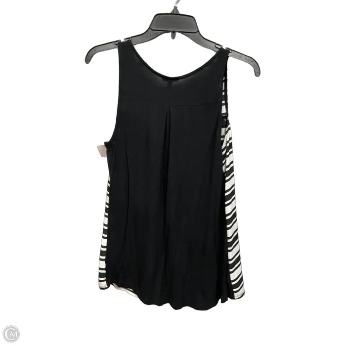 Top Sleeveless By Express In Black & White, Size: M