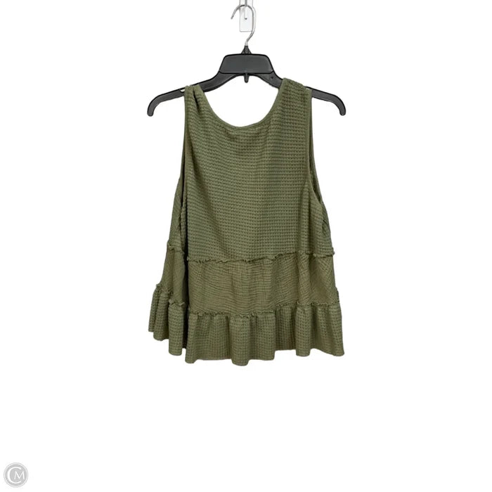 Top Sleeveless By Festi In Green, Size: L