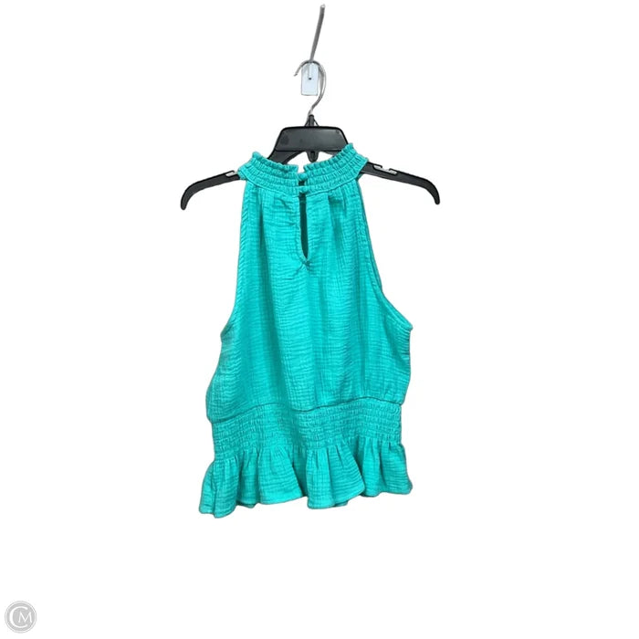 Top Sleeveless By Kaktus In Teal, Size: M