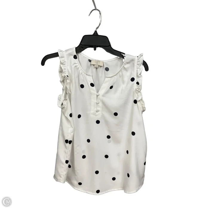 Top Sleeveless By Loft In Polkadot Pattern, Size: Sp