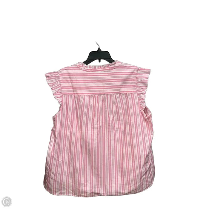 Top Sleeveless By Loft In Striped Pattern, Size: Xl