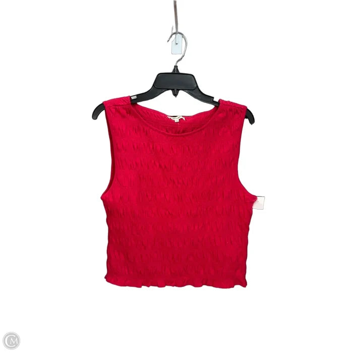 Top Sleeveless By Madewell In Pink, Size: L
