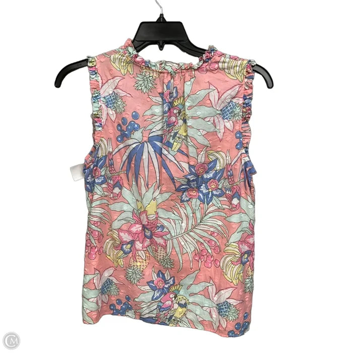 Top Sleeveless By Talbots In Tropical Print, Size: M
