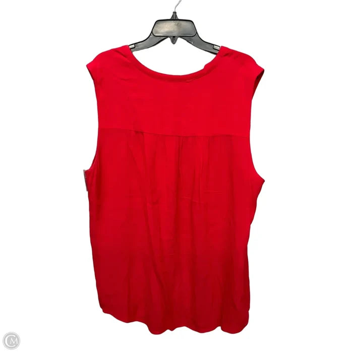 Top Sleeveless By Torrid In Red, Size: 3x