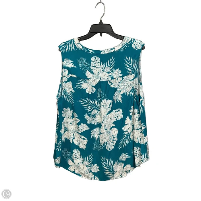 Top Sleeveless By Torrid In Teal, Size: 1x