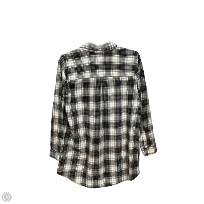 Tunic Long Sleeve By J. Jill In Plaid Pattern, Size: M