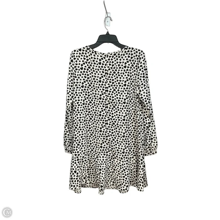 Tunic Long Sleeve By Loft In Black & Cream, Size: S