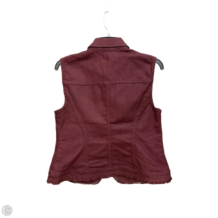 Vest Other By Christopher And Banks In Maroon, Size: S