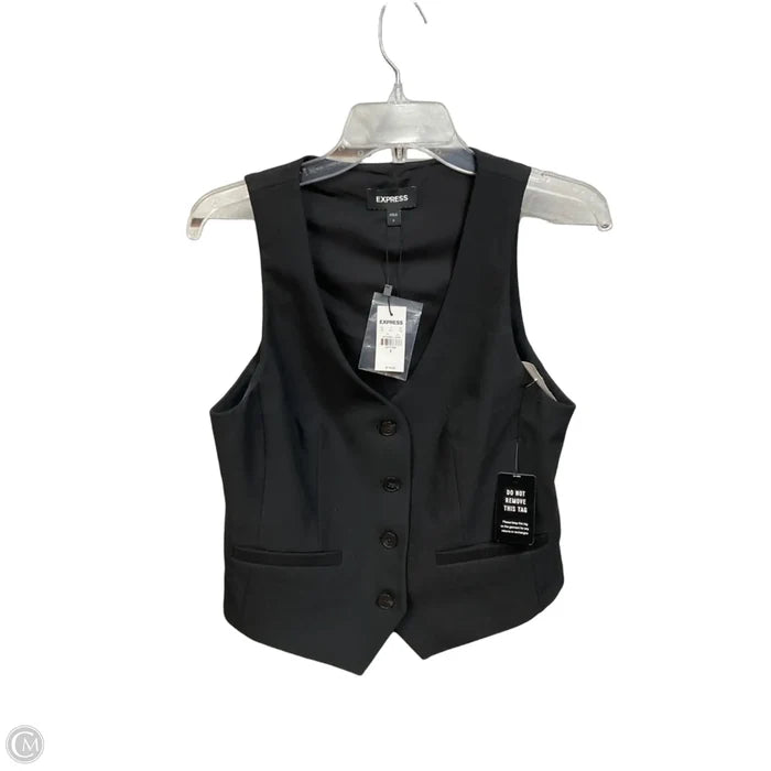 Vest Other By Express In Black, Size: S