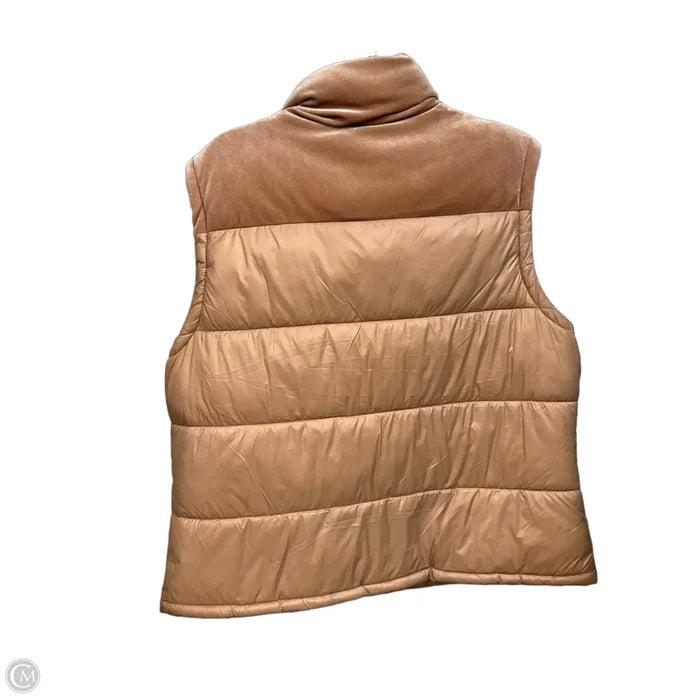 Vest Puffer & Quilted By Calvin Klein In Tan, Size: Xl