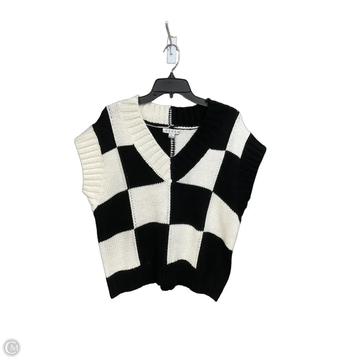 Vest Sweater By Hyfve In Checkered Pattern, Size: L
