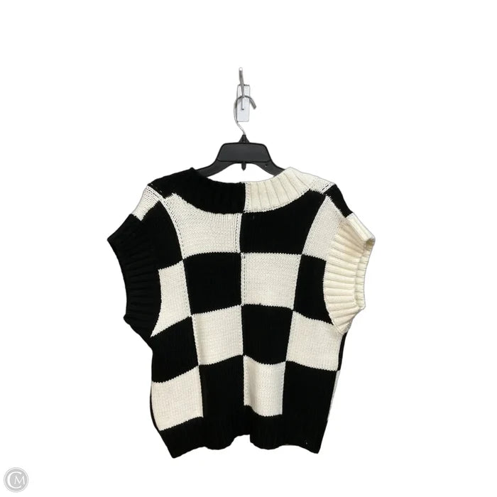 Vest Sweater By Hyfve In Checkered Pattern, Size: L