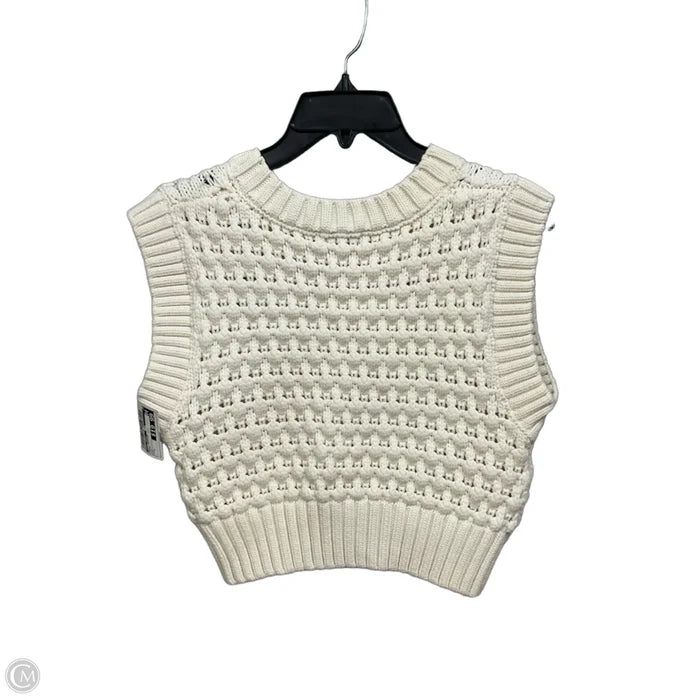 Vest Sweater By Miou Muse In Cream, Size: L